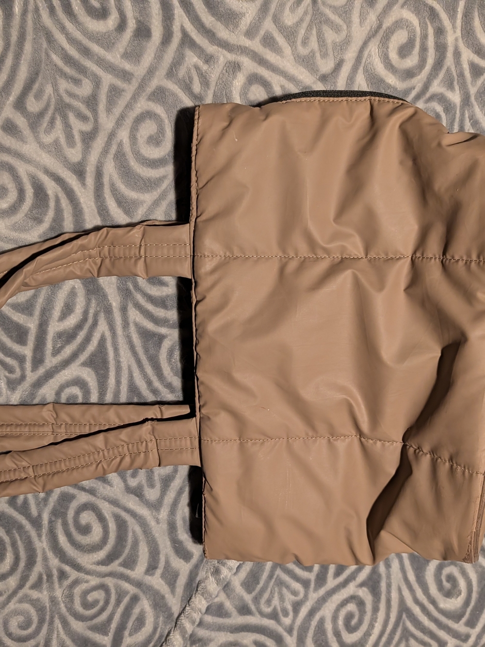 Calpak Tan Quilted Puffer Tote